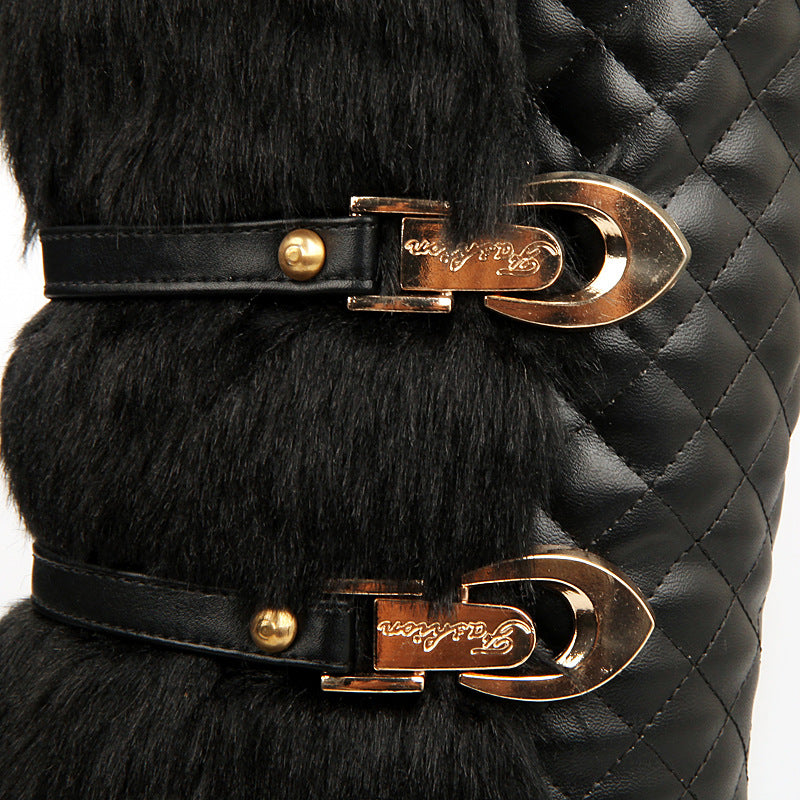 FUR LEATHER BOOTS