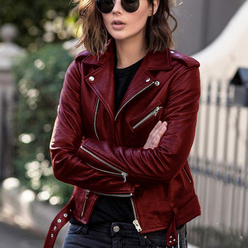 LEATHER ZIPPER JACKET