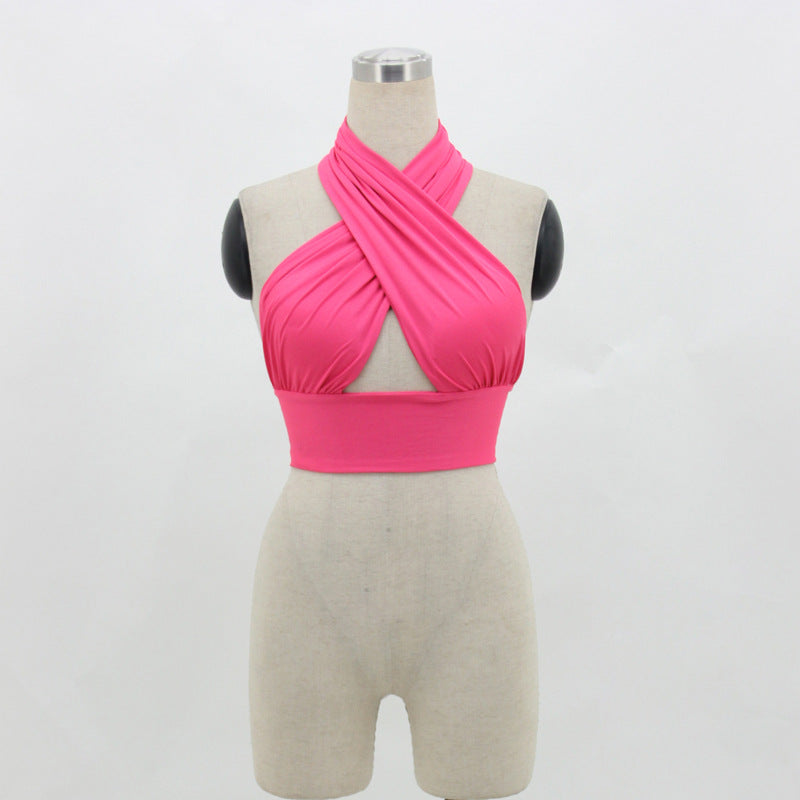 Halter Backless Crop Top