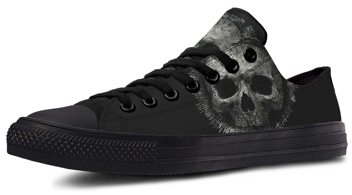 LOW TOPS SKULL PRINT DESIGN SHOES