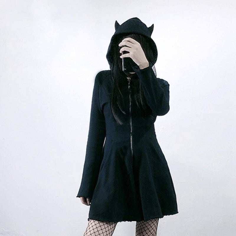 ANIMAL EAR HOODIE DRESS