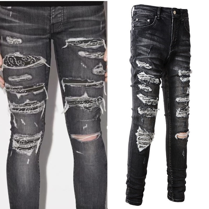 High Street Hipster Gram Grey Made Old Wash Jeans