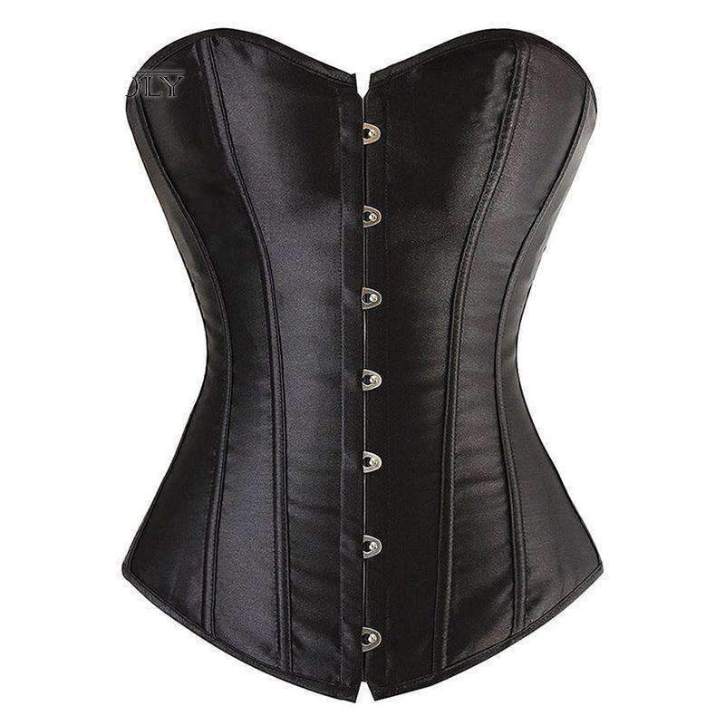 FAUX SATIN LACE-UP CORSET