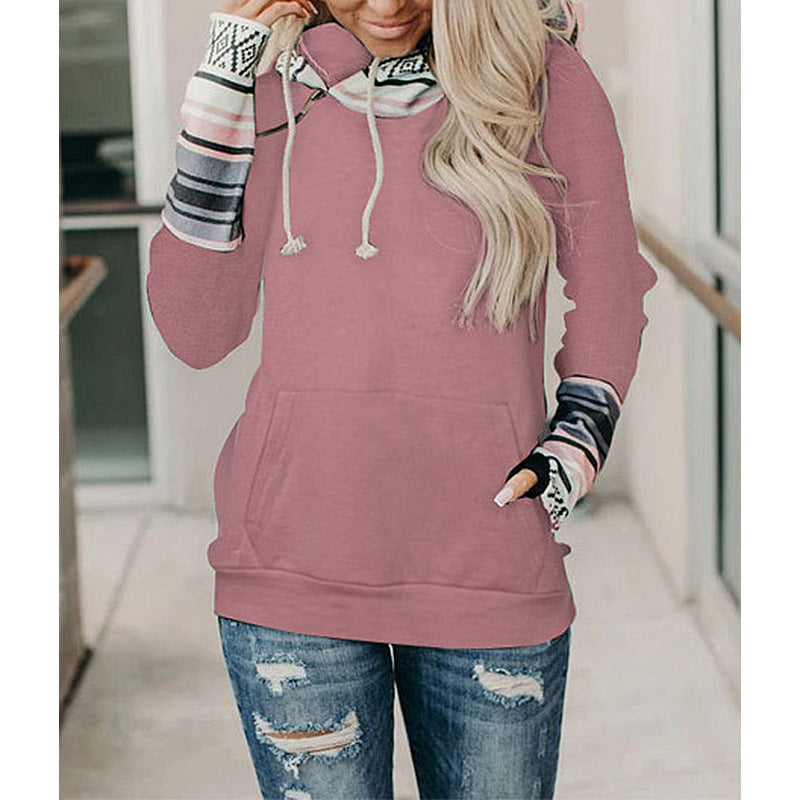 PRINTED SIDE ZIPPER HOODIE