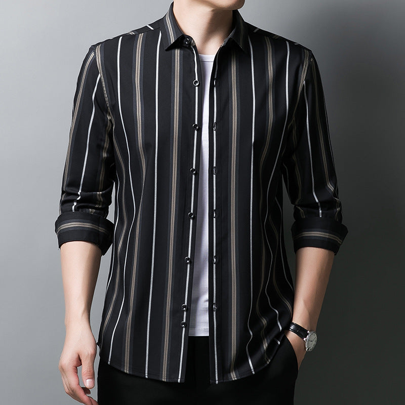 VERTICAL LINES LONG SLEEVES SHIRT