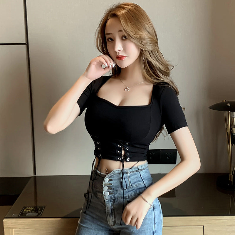 Long/Short Sleeve Drawstring Top