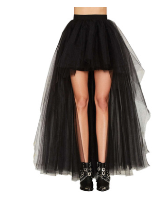 LACE HIGH LOW SKIRT