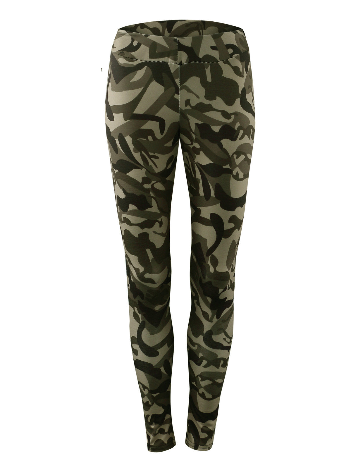 CAMOUFLAGE LONG SLEEVE CROP TOP WITH SKINNY PANTS