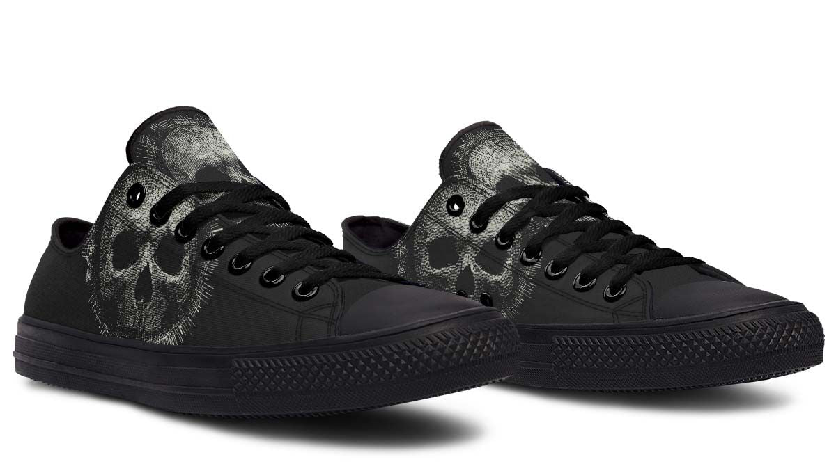 LOW TOPS SKULL PRINT DESIGN SHOES