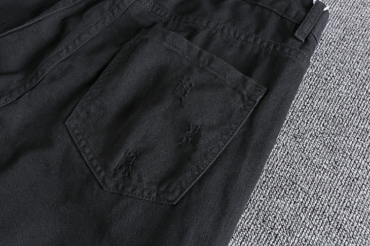 Men's Loose Washed-out Big Ripped Jeans