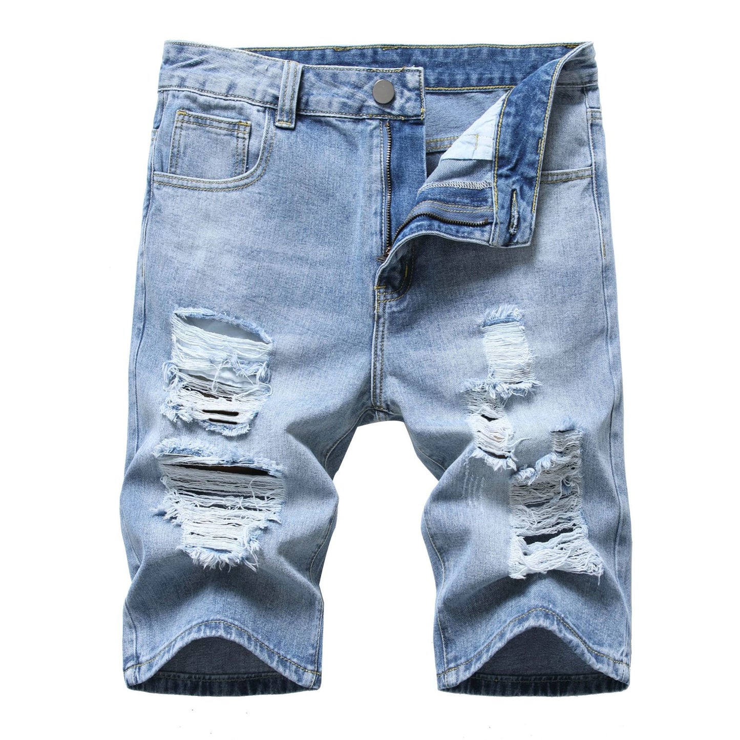 RIPPED DENIM SHORTS