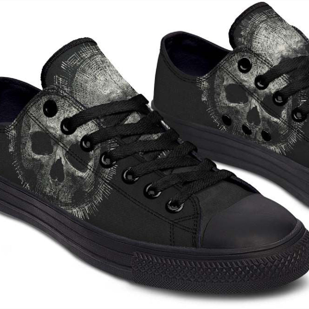 LOW TOPS SKULL PRINT DESIGN SHOES