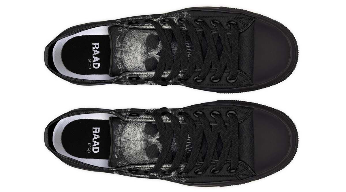 LOW TOPS SKULL PRINT DESIGN SHOES