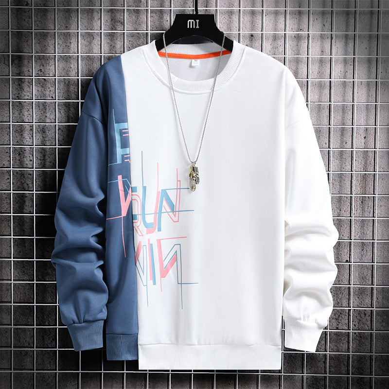 MEN'S ROUND NECK LOOSE FIT PRINTED SWEATSHIRT