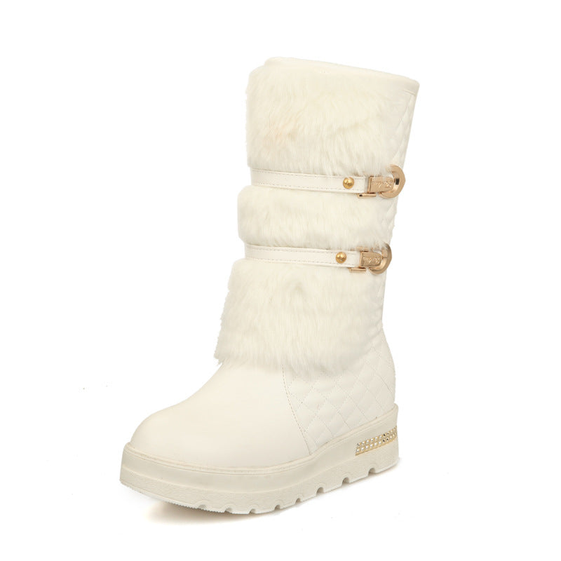 FUR LEATHER BOOTS