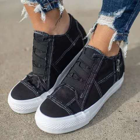 VELVET ELASTIC LOW-TOP SNEAKER