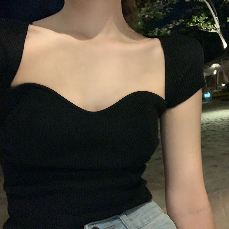 Ribbed Short Sleeve Top