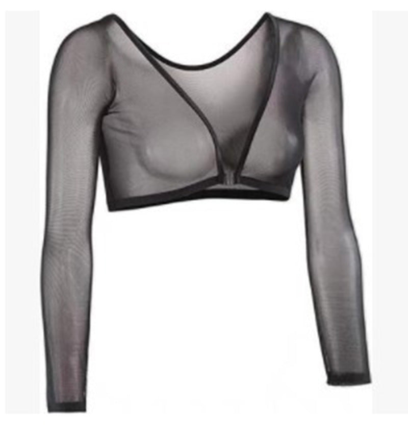 Lace Knot Long Sleeve Crop top