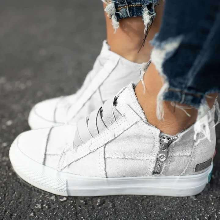 VELVET ELASTIC LOW-TOP SNEAKER