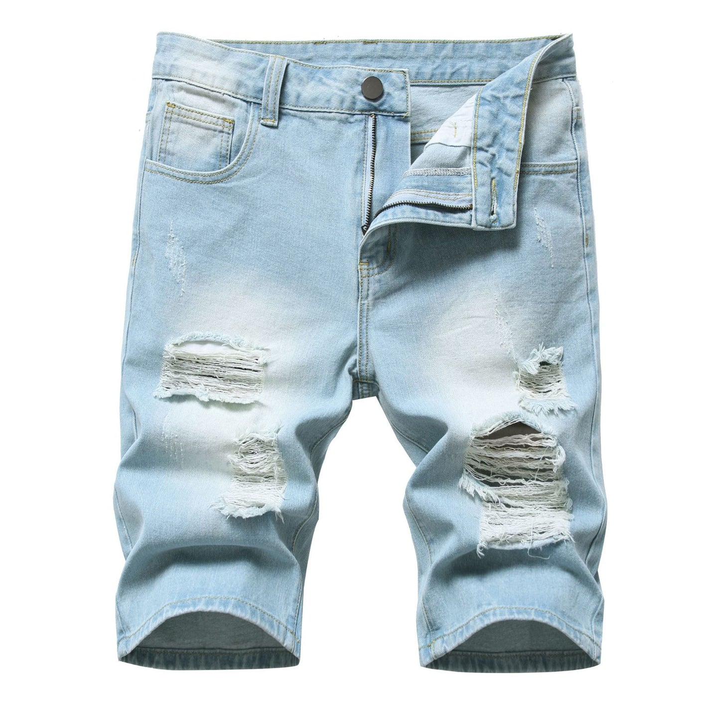 RIPPED DENIM SHORTS