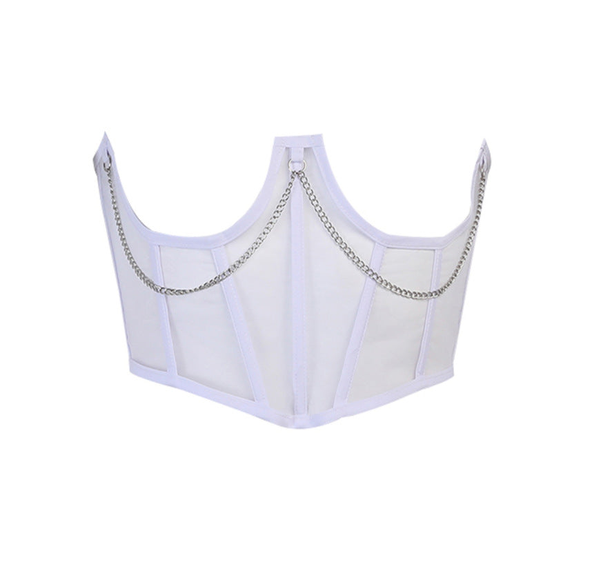 LACE-UP SHEER CORSET