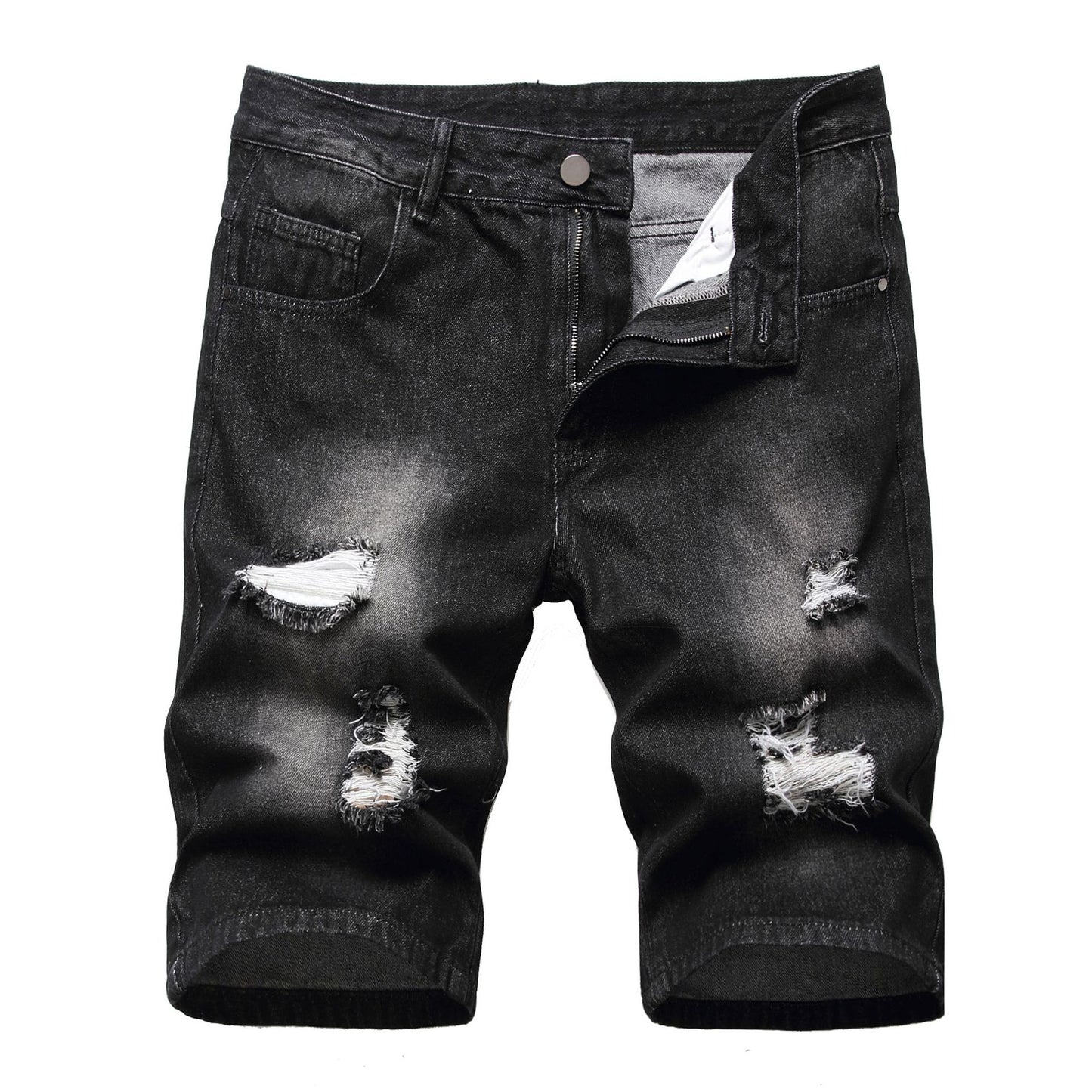 RIPPED DENIM SHORTS