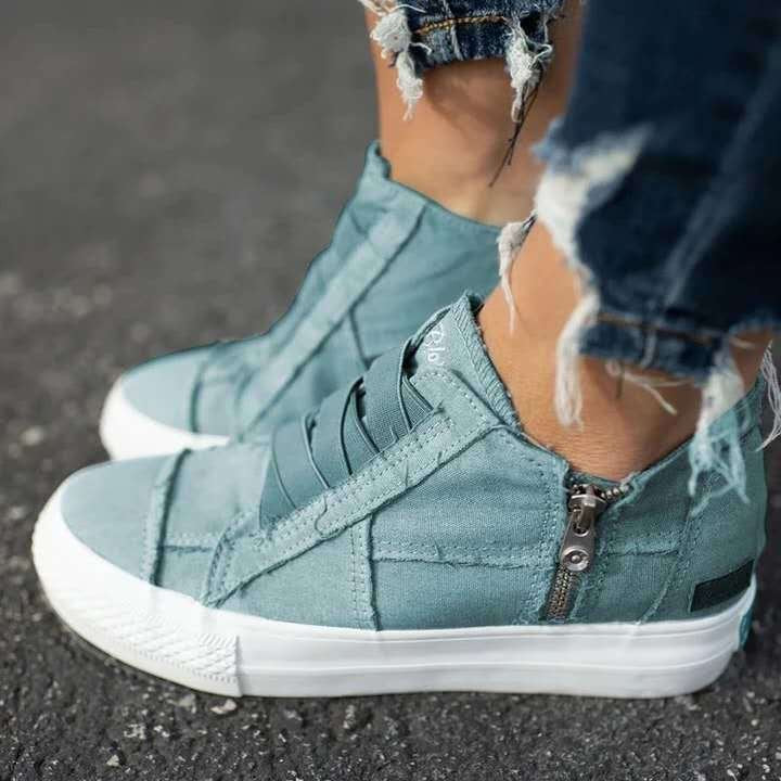 VELVET ELASTIC LOW-TOP SNEAKER