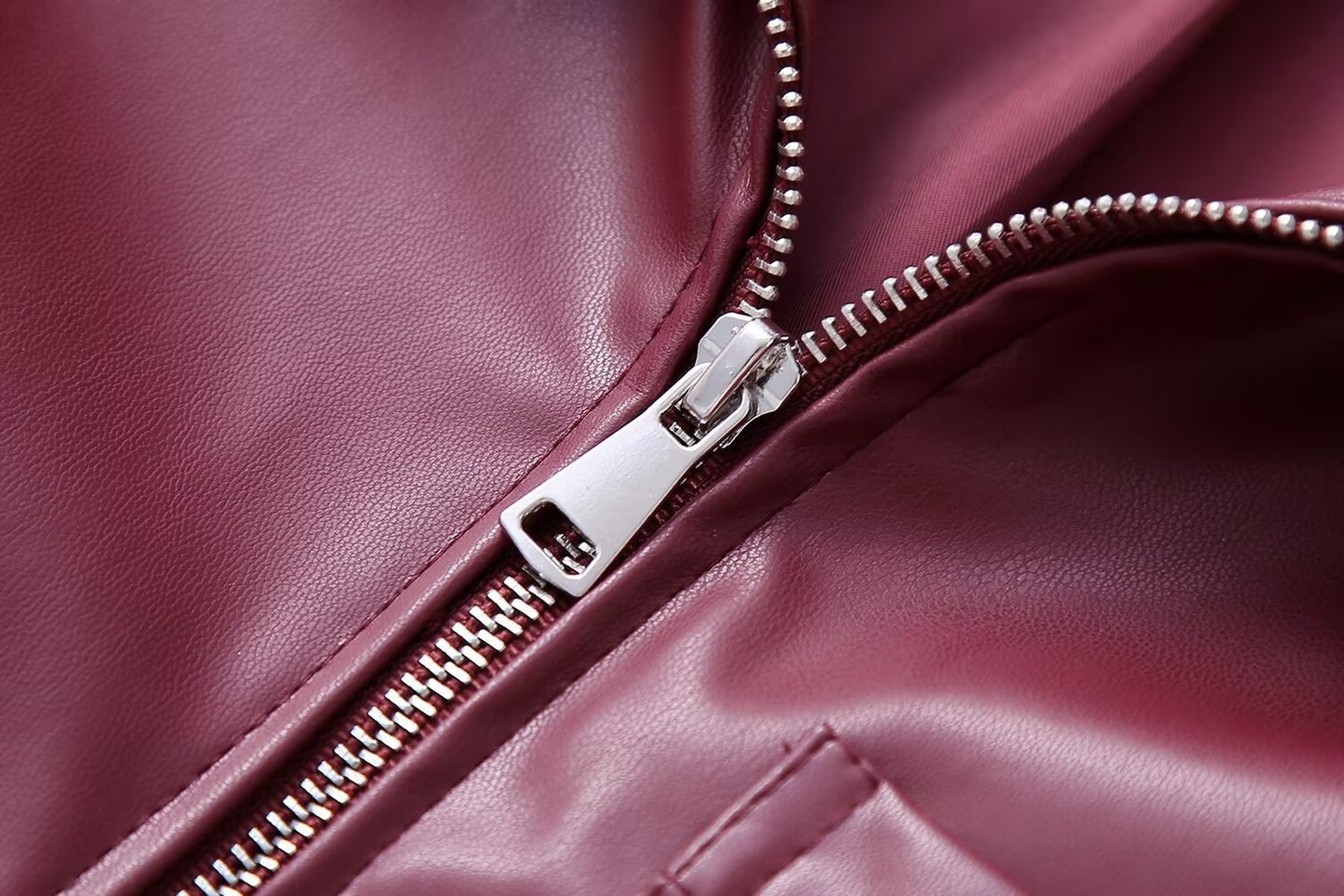Cool And Wild Lapel Leather Biker's Jacket