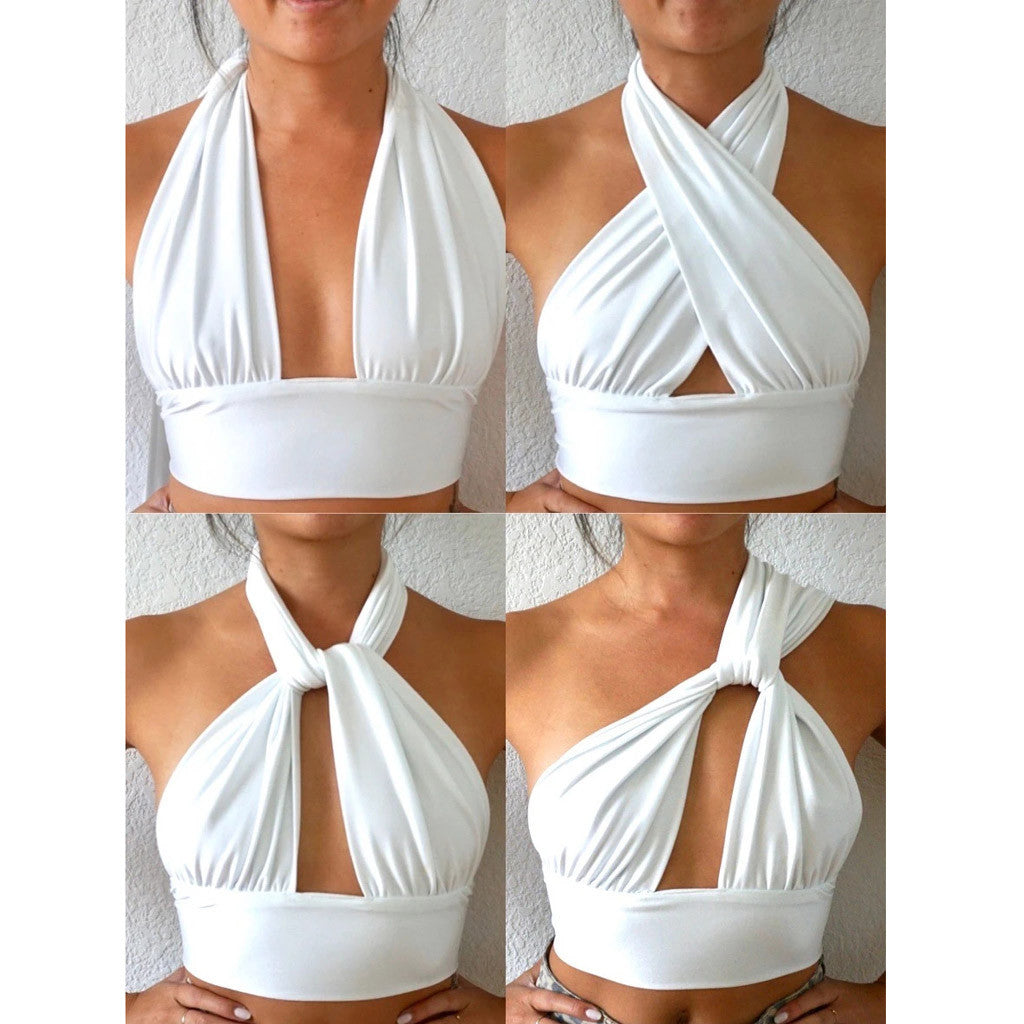 Halter Backless Crop Top