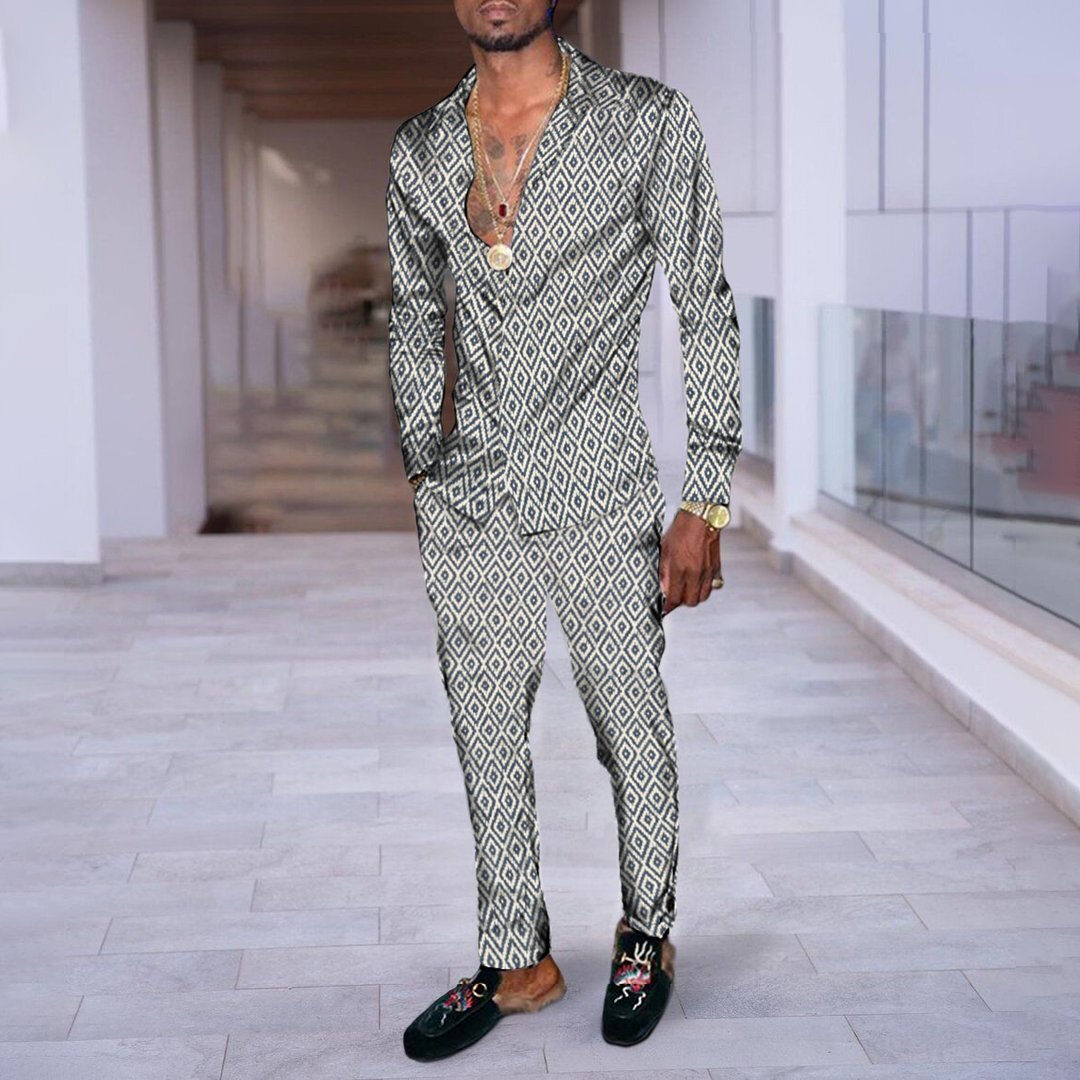 SOLID PRINT FULL SLEEVES SHIRT & PANTS SUMMER SUITS