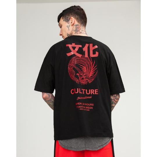 CULTURE PRINT DESIGN T-SHIRT