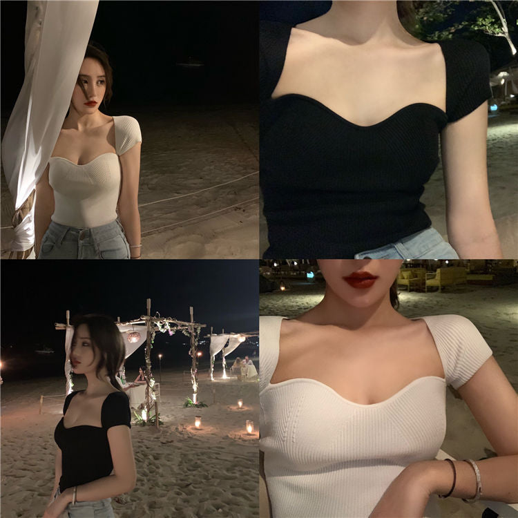 Ribbed Short Sleeve Top