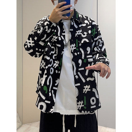 MEN'S SOLID PRINT CASUAL JACKET