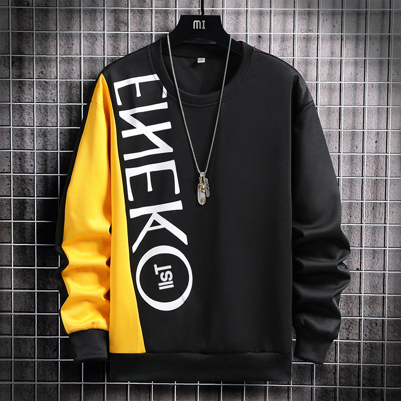 MEN'S ROUND NECK LOOSE FIT PRINTED SWEATSHIRT