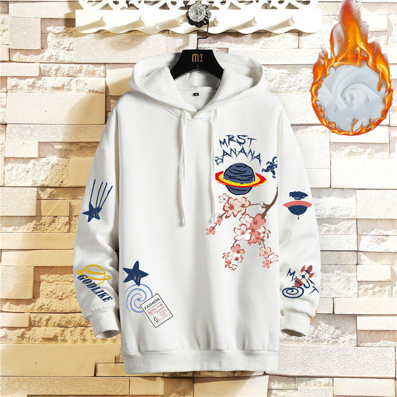 MENS PRINTED HOODED SWEATSHIRT