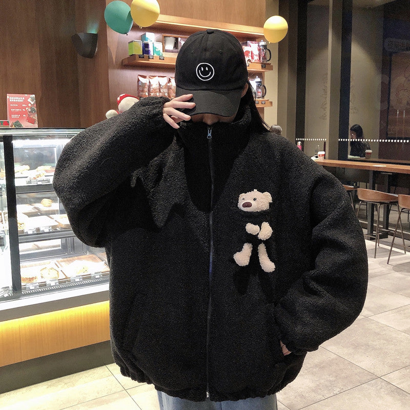 Sweatshirt Plus Velvet Thickened Female Lamb Hair