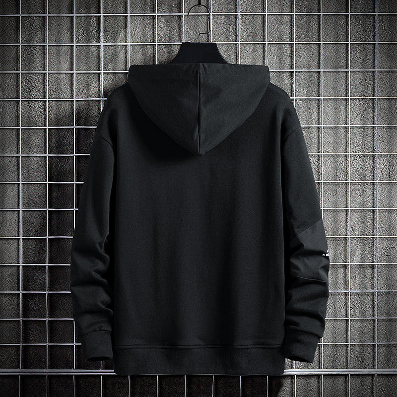 MEN FULL SLEEVE SOLID HOODED SWEATSHIRT