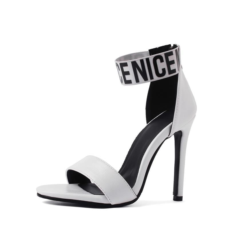 ZIPPER STILETTO HEELS