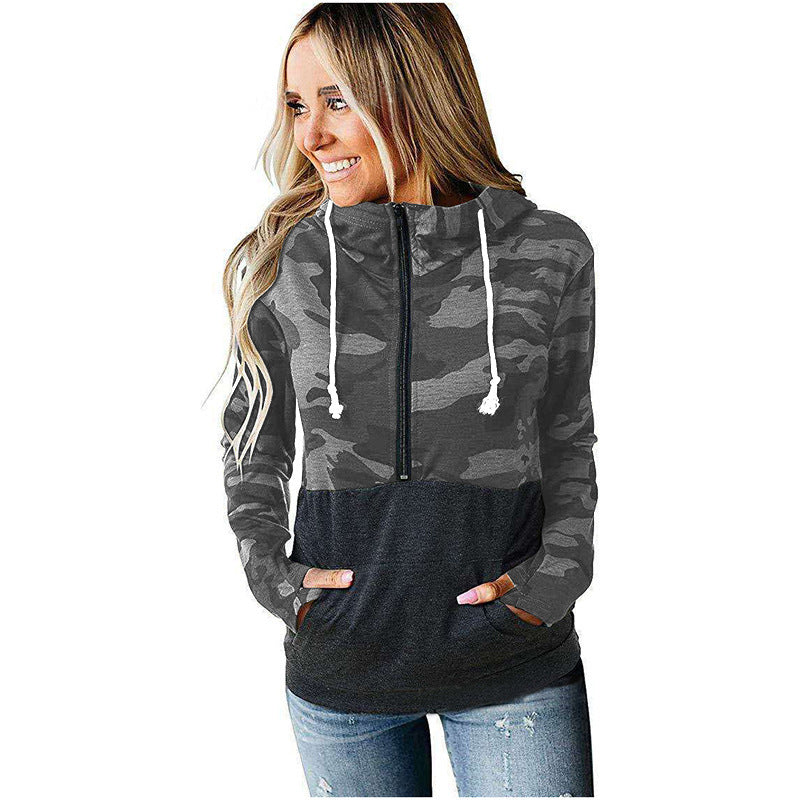 CAMOUFLAGE ZIPPER HOODIE