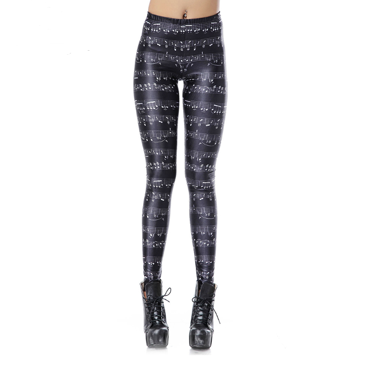 LETTER PRINT MID-WAIST LEGGING
