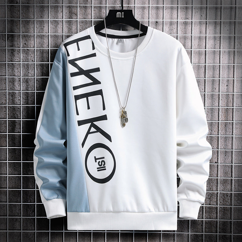 MEN'S ROUND NECK LOOSE FIT PRINTED SWEATSHIRT