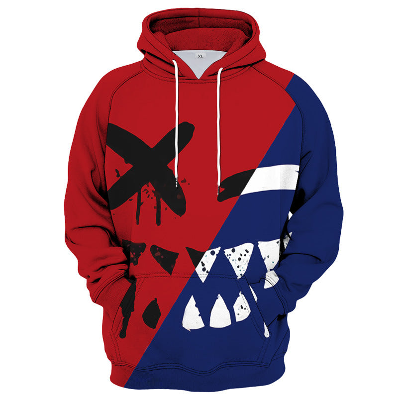 HALF & HALF PRINTED HOODIE
