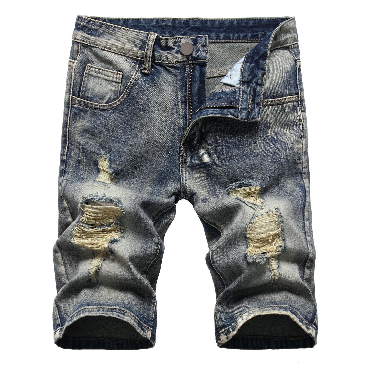RIPPED DENIM SHORTS