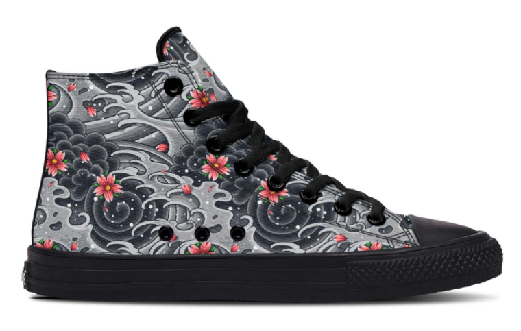 FLORAL PRINT DESIGN SHOES