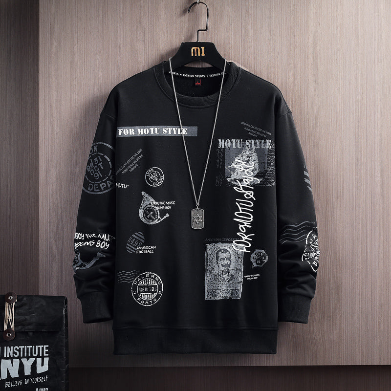 MEN FULL SLEEVE GRAPHIC PRINT SWEATSHIRT