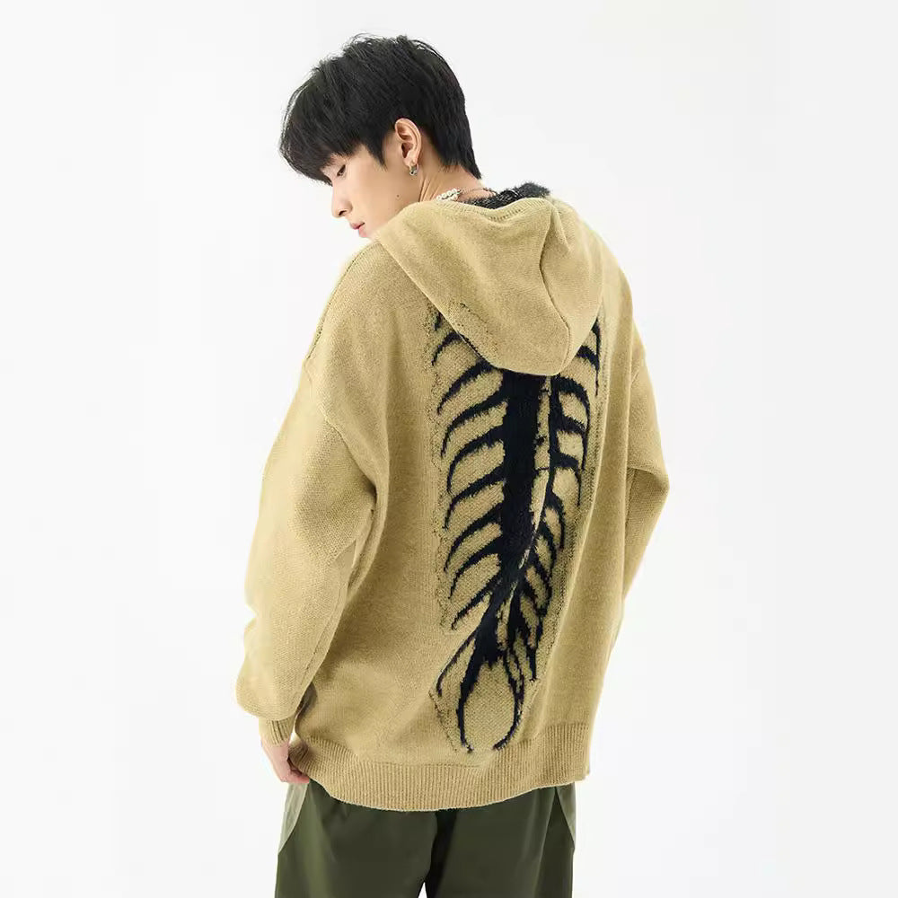 Men's Design Sense Hooded Casual Loose Sweater