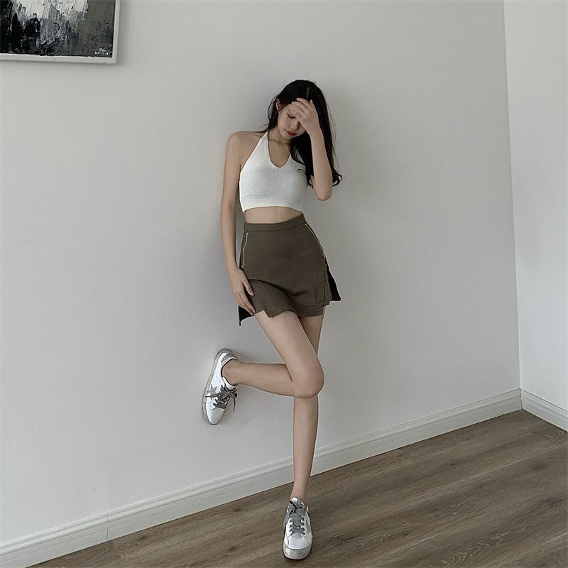 ZIPPER SLIT SKIRT