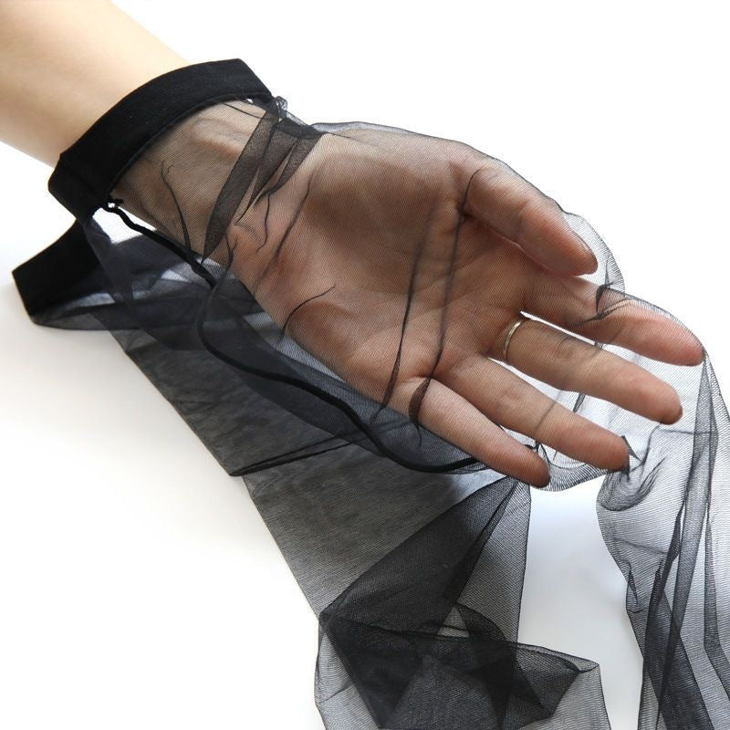 Thin Transparent Black Seamless One Line Crotch Stockings