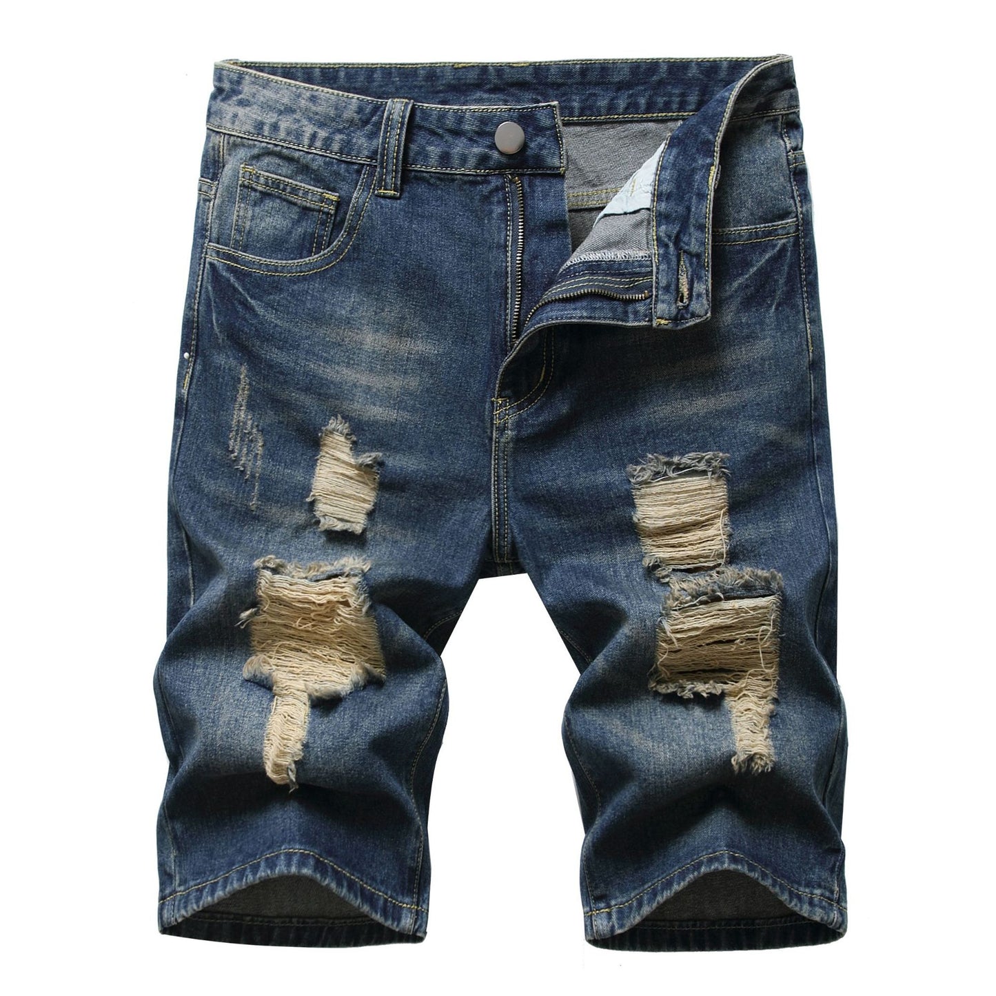 RIPPED DENIM SHORTS