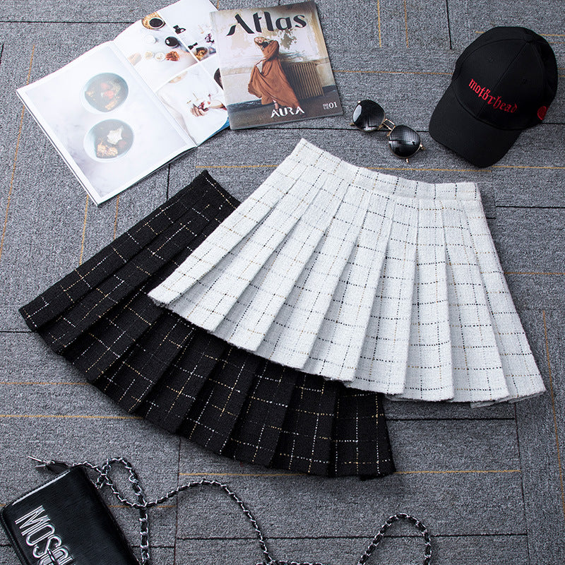PLEATED PRINT TENNIS SKIRT